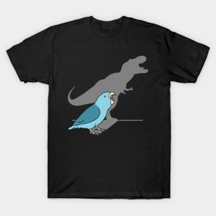 T-rex shadow - blue parrotlet T-Shirt